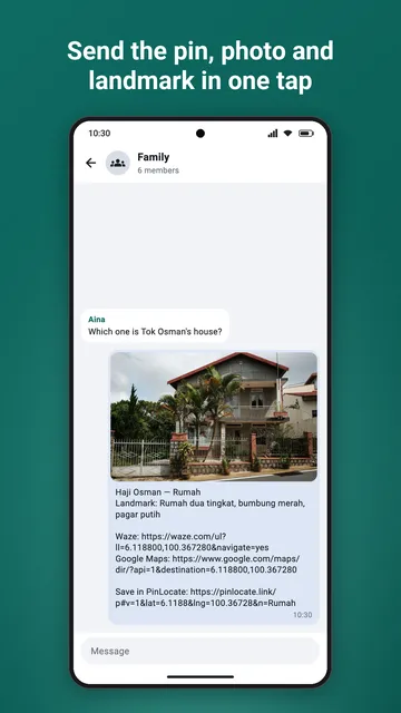 The share card as it arrives in a chat