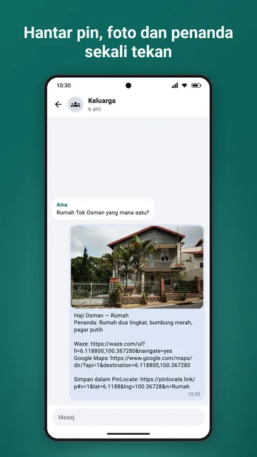 Kad kongsi seperti yang diterima dalam sembang
